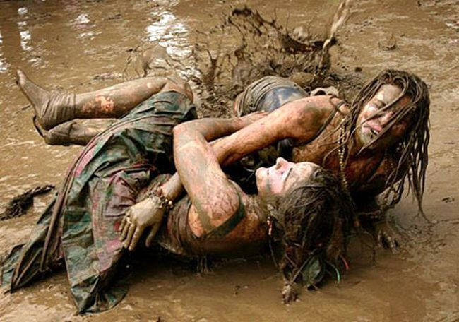 Girls Mud Wrestling